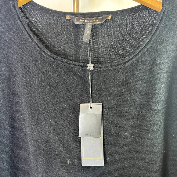 BCBGMaxazria NWT‎ 100% Lambswool Black Two Pocket Tunic Small - Picture 6 of 13